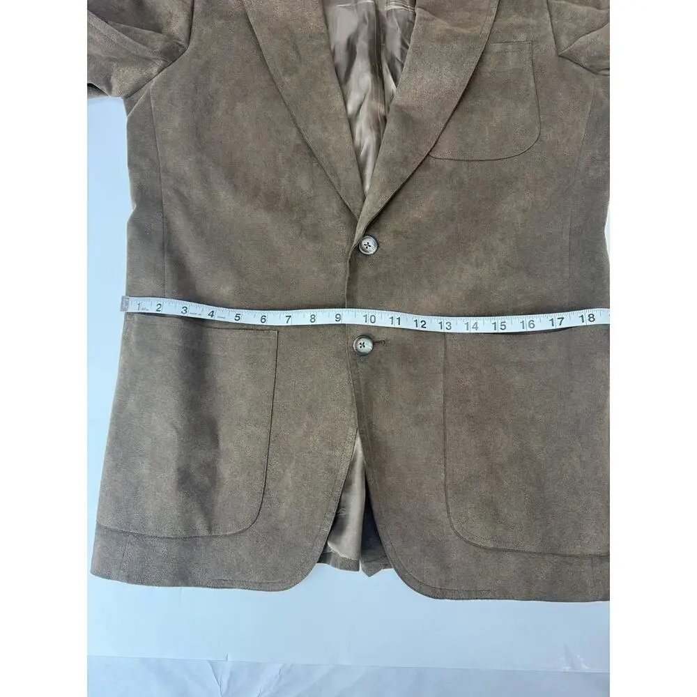 Vintage Marshall Field & Company Microsuede Blazer Brown USA Measures Men's 42